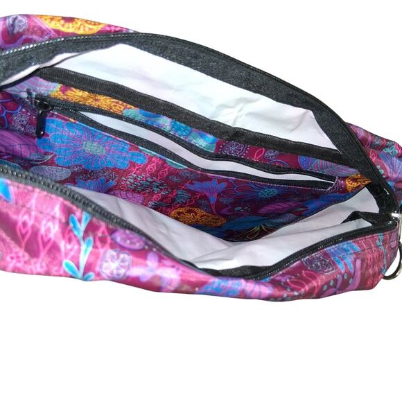 Messenger/Laptop Bag With Adjustable Padded Strap By Vive With Floral Pattern - Picture 2 of 6